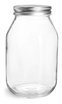32oz glass jar with lid