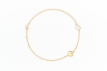 Load image into Gallery viewer, Bim love anklet in gold vermeil displayed on white background
