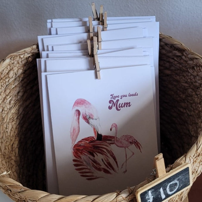 Multiple cards displayed in a basket